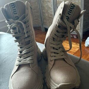 Miu miu combat boots